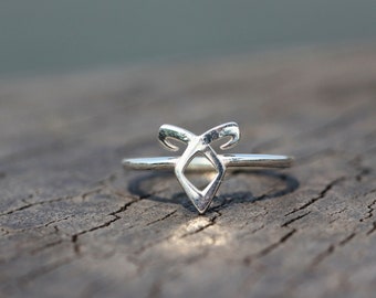 Silver Celtic Runes Ring 925 Sterling Silver Angelic Power Rune Ring shadowhunter Runes Ring dainty Ring power Ring rune Jewelry Etsy