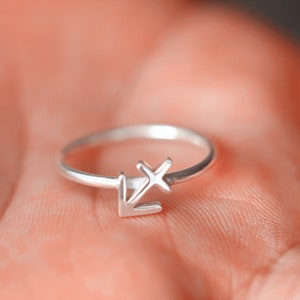 925 Silver Sagittarius Ring: Zodiac Constellation Jewelry