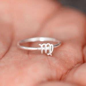 925 Silver Virgo Ring: Zodiac Constellation Jewelry