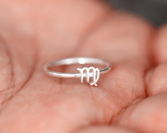 Anillo Virgo de plata 925: Joyas de la constelación del zodiaco