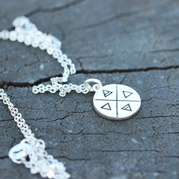 Natural Elements Jewelry sterling Silver Earth Element Water Element Fire Element Air Element modern Necklace minimal Jewelry Etsy