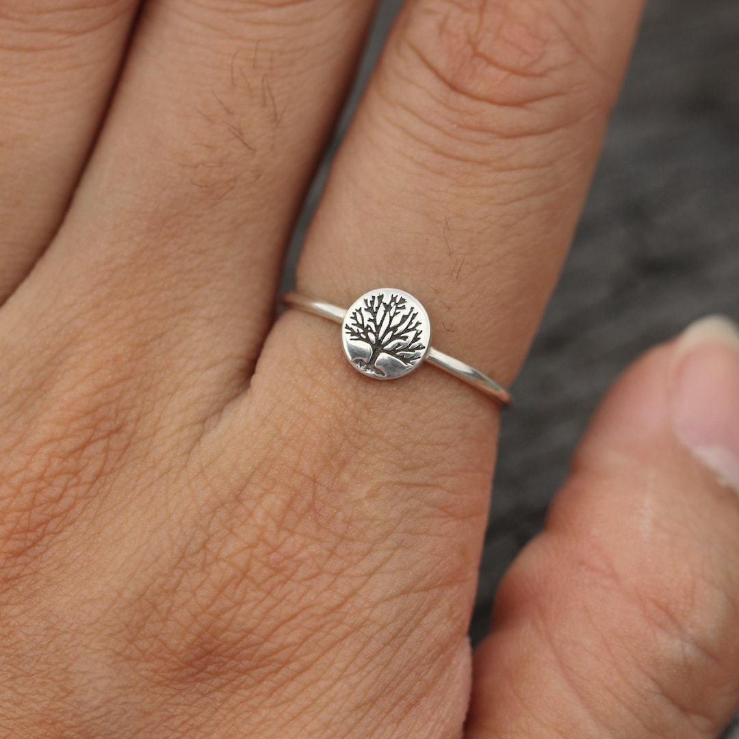 指輪・リング EOU STUDIO THE TREE R5SILVER Silver Tree Ring,family Tree Ring, Tree of Life Ring,silver