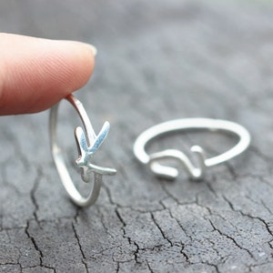 925 silver Custom Initial Ring,Sideway Initial Ring,Personalized Initial Ring,silver Initial Ring,Dainty Initial Ring,Bridesmaid Gift