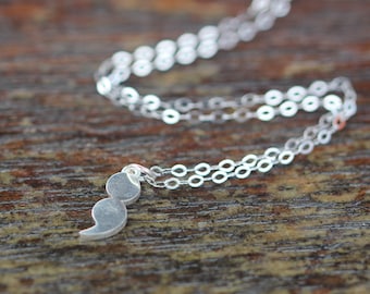 925 Silber Semikolon Halskette, Sterling Silber Awareness Halskette, Semikolon Halskette, Geschenke Idee