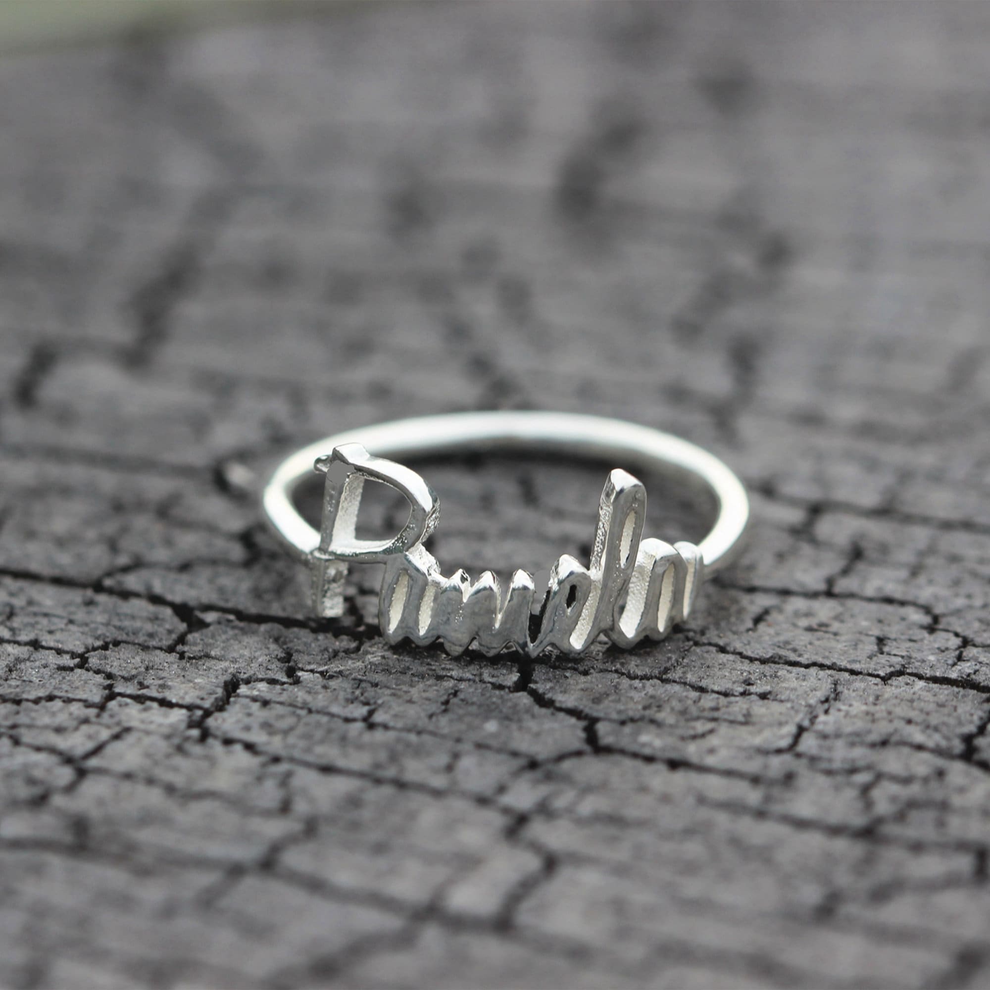 RMREWY Personalized Double Name Ring - 925 Sterling Silver, Adjustable Size 5-12, Custom Engraved - View #9