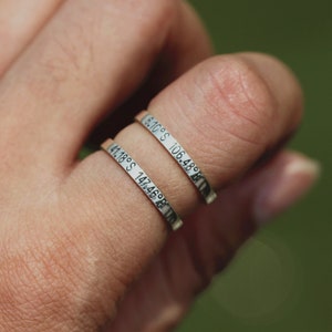 silver personliazed initial ring, double name jewelry,unique number jewelry