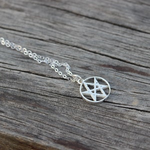 925 silver Hexagram necklace,sterling silver necklace,Satanic symbol necklace,Magen David necklace,Amulet jewelry