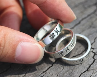 Personalized Sterling Silver Zodiac Constellation Ring