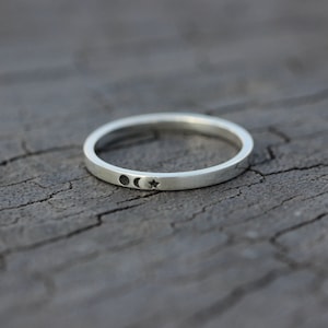 925 silver sun ring,moon ring,dainty moon ring,silver star Rings,sky jewelry,Night and Day Ring,scelestial jewelry,Minimalist jewelry