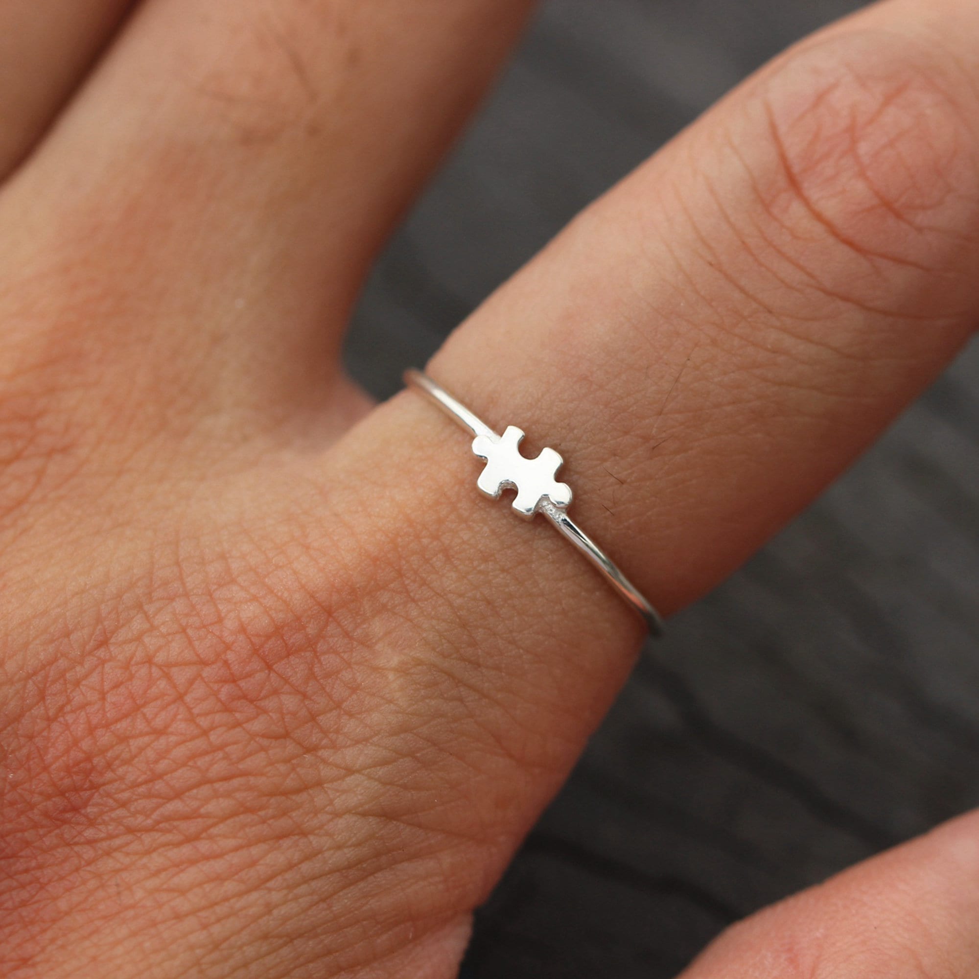 puzzle ring silver,tiny ring,We Just fit jewelry,ring,Autism Awareness,silver dainty ring,puzzle ring,silver puzzle jewelry,valentine gift