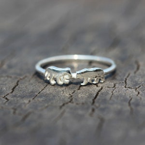 silver baby Bear ring,lover Ring,Bear Jewelry, Animal Jewelry,Bear ring silver,Bear silver ring,family Bear ring,girlfriend gift