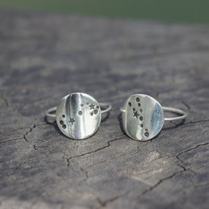 Personalized Zodiac ring,silver custom Zodiac ring,Aries ring,Taurus ring,Gemini ring,Virgo,Libra,gift for her,