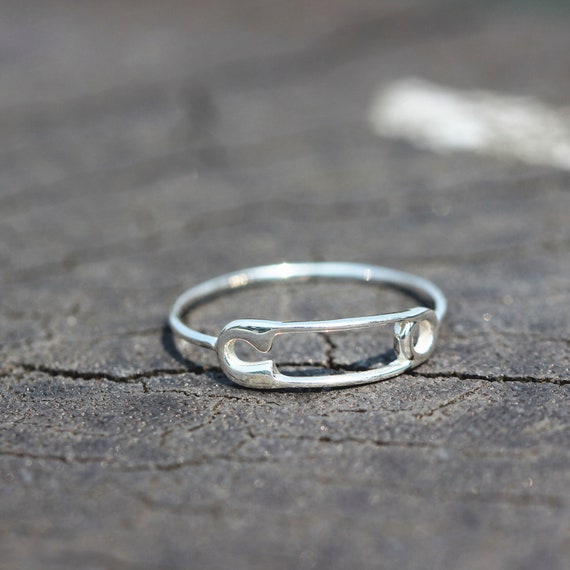 Sterling Silver Stackable Zigzag Band, Silver Rings