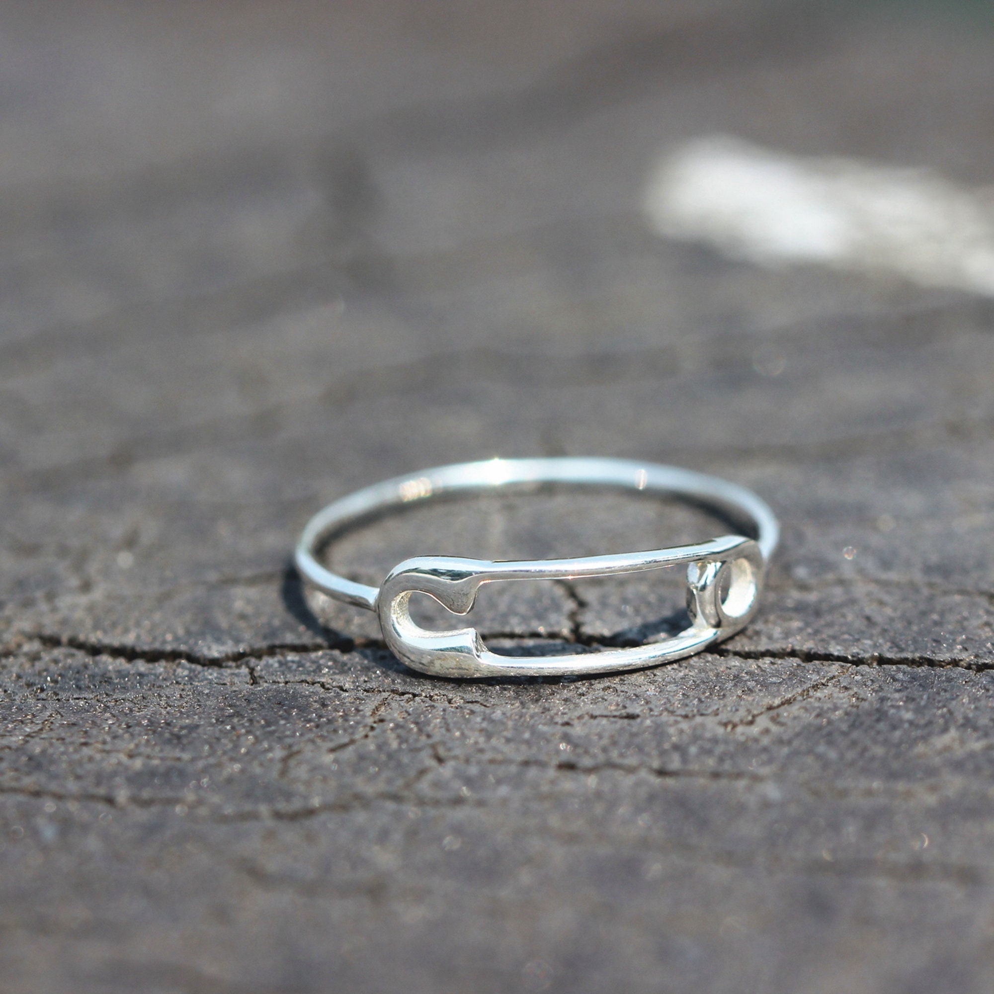 Anello Con Spilla Di Sicurezza In Argento Sterling: Gioiello Unisex Minimalista - Italia - Foto 7