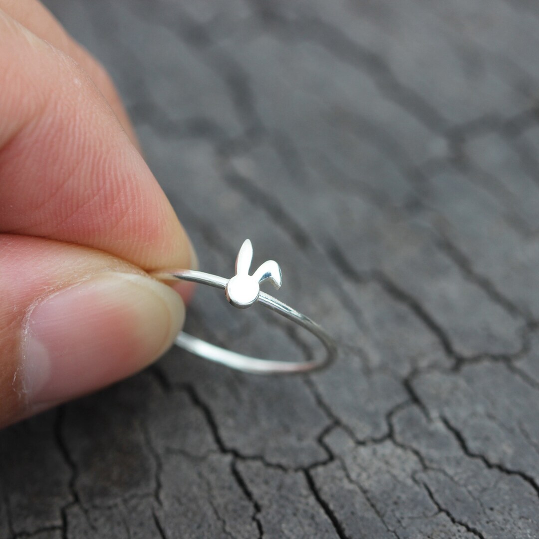 925 Silver Rabbit Ring - Etsy