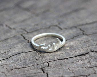 925 silver Deer Antler Ring