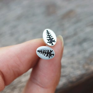 silver pine tree stud earrings,Evergreen Tree,tree earrings,trees,pine earrings,silver stud earrings,inspiration jewelry,woman earrings