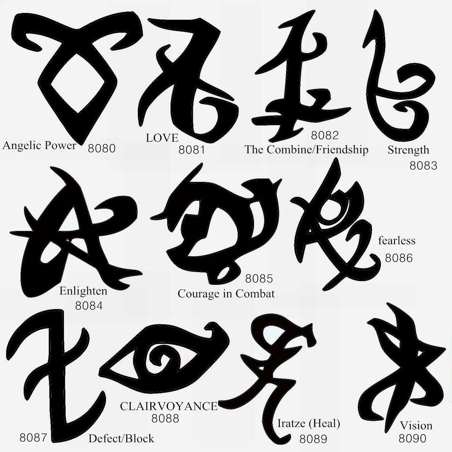 Paribati Rune 925 Sterling Silver Power Runes Necklace,parabatai Rune Necklace ...
