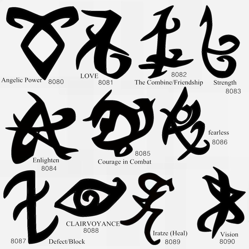 Paribati Rune 925 Sterling Silver Power Runes Necklace,parabatai Rune Necklace ...