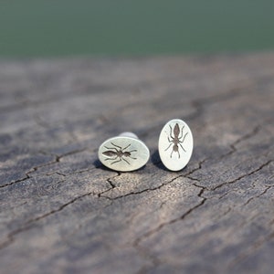 silver Ant earrings,sterling silver studs earrings,Delicate jewelry,Dainty studs,Layering studs,Stacking earrings,gift for her,
