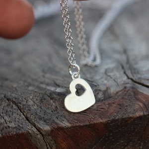 925 silver double hearts necklace,dainty silver necklace,gifts for her