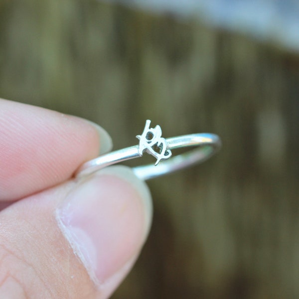 925 sterling silver fearless Rune ring Parabatai Rune ring bestfriend gift, daught birthday jewelry,