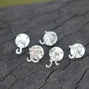 925 silber zierliche buchstaben brosche,Silber Initialen brosche,Individuelle sterling silber Initialen schmuck