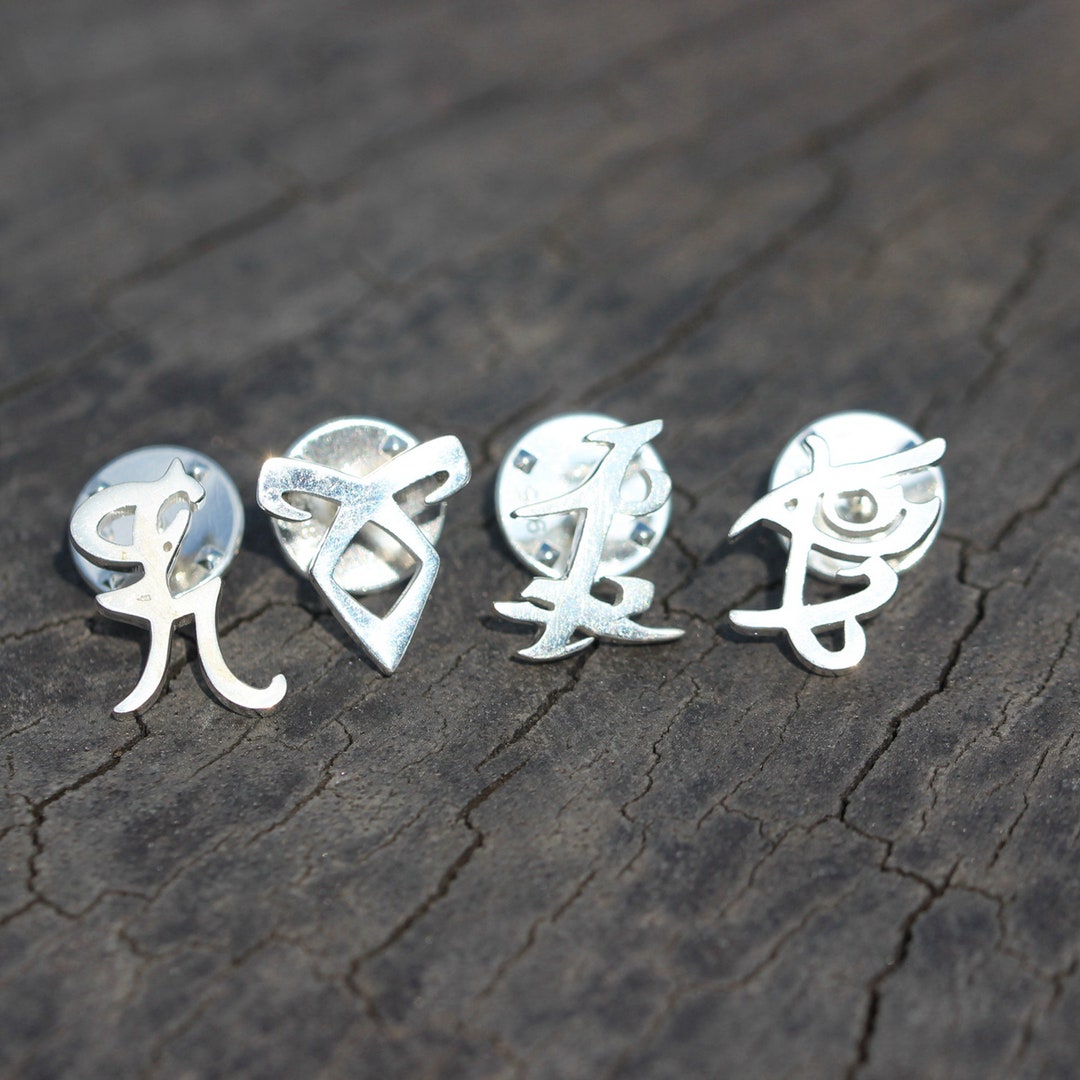 925 Silver Angelic Power Rune Brooch,parabatai Rune Brooch