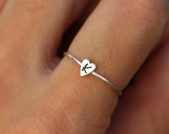 925 zilveren aangepaste initiaalring