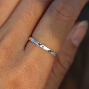 dainty love ring,tiny silver heart ring,925 Sterling silver heart jewelry,Minimalist Heart Ring,Heart Ring Silver,dainty silver ring