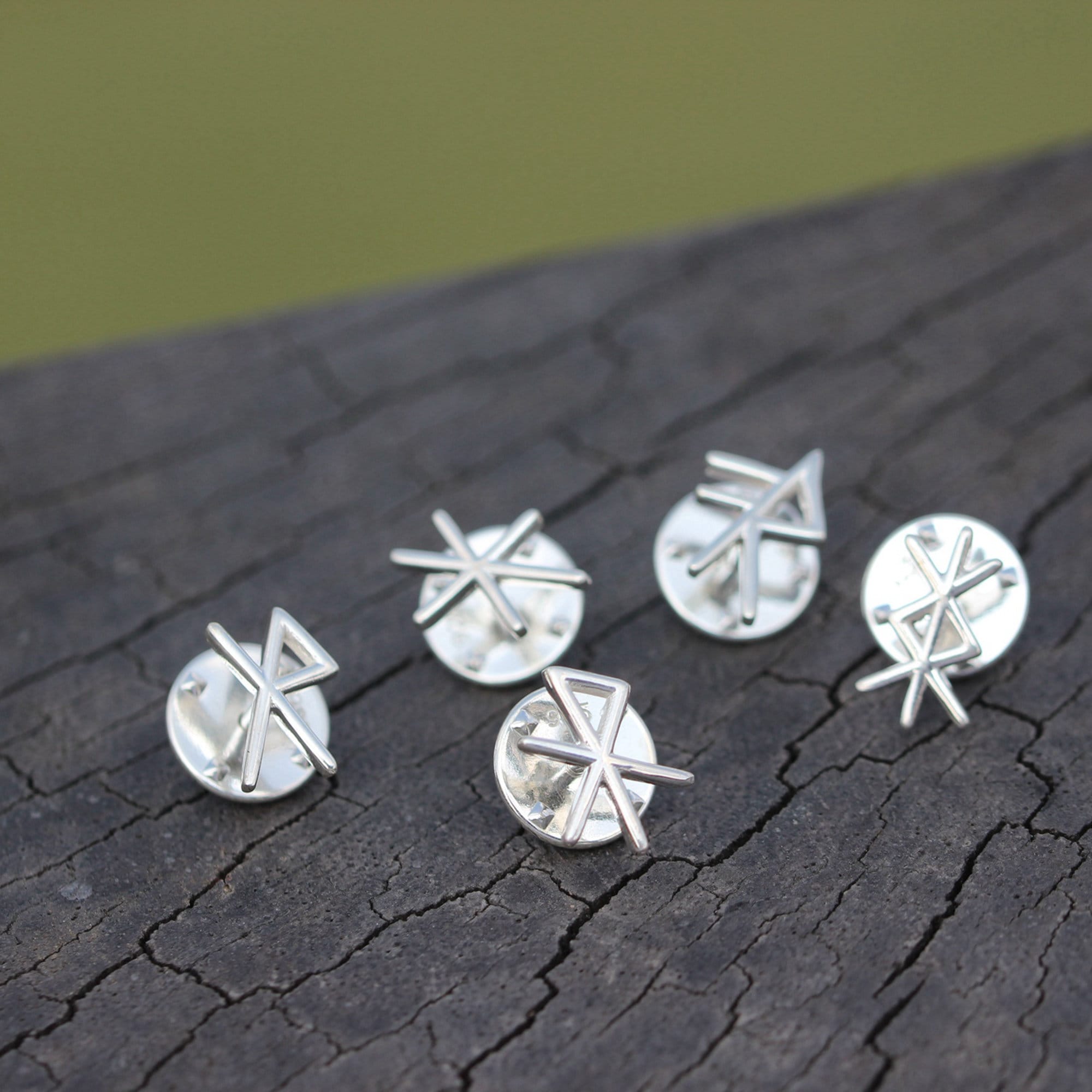sterling silver bind Rune brooch,Energy rune,Safe Travel,good luck jewelry,courage rune brooch,protection rune brooch,Runic runes,Viking,