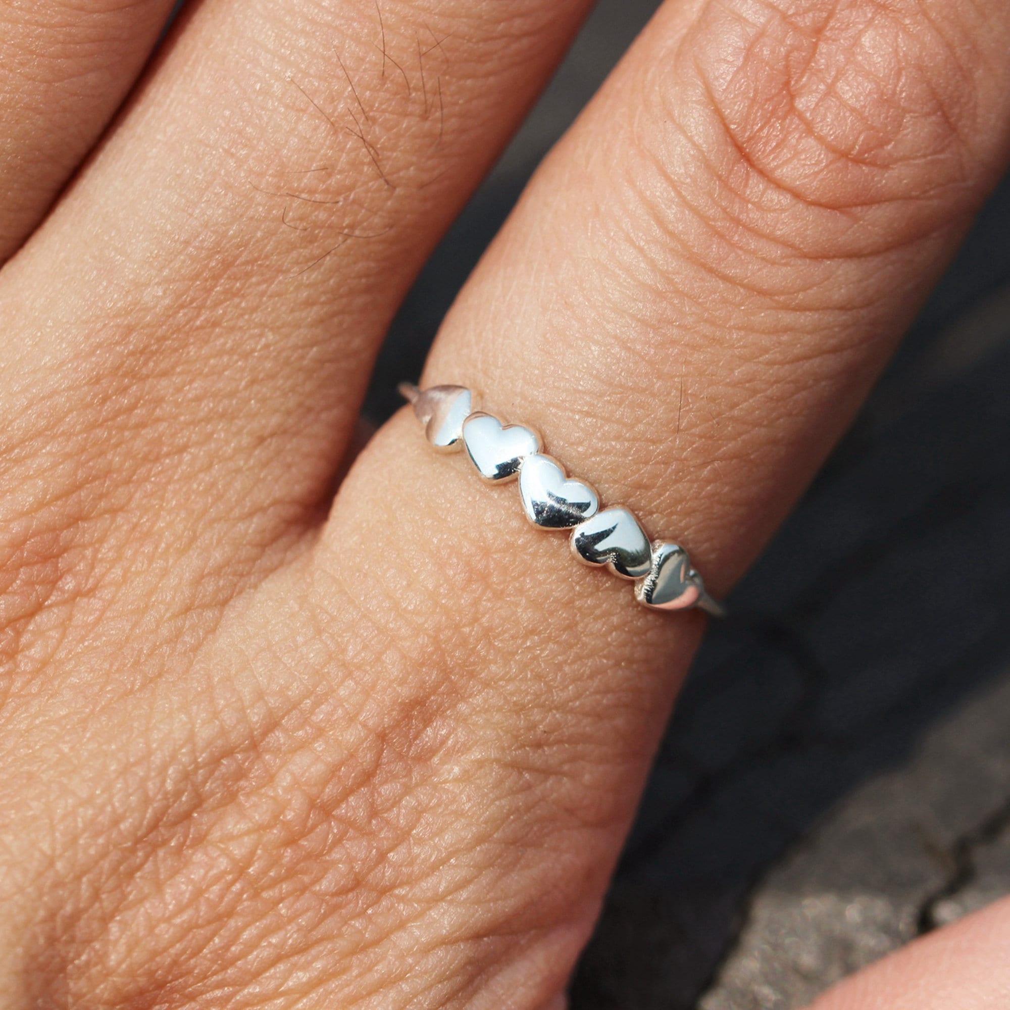 Dainty Love Ring,tiny Silver Heart Ring,925 Silver Heart