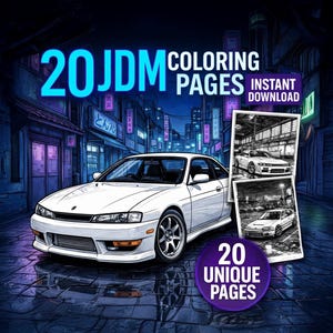 20 JDM-bilmålarbilder – Legendarisk japansk bilkonst (Direktnedladdning)