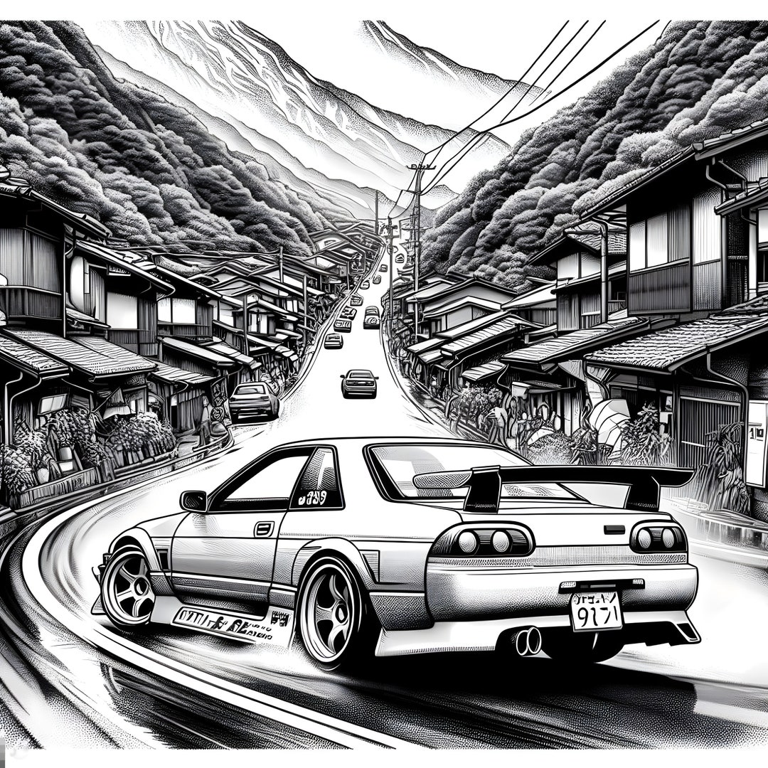 Coloring Pages Car Culture Adult Downloadable - Etsy
