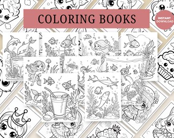 Bundle Coloring Pages for Kids | Instant Download | Printable Digital Download | Fun Colouring book
