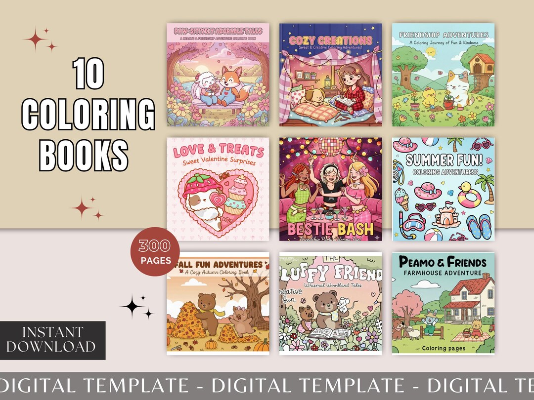 Cozy Girl Moments Coloring Pages Bundle, Coco Wyo Style (printable PDF ...