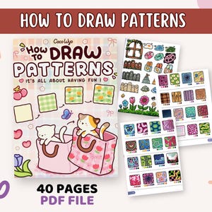 Tutorial fácil de dibujo de patrones: Dibujos para colorear acogedores (Descarga digital)