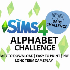The Sims 4 Alphabet Challenge | Sims 4 | Sims 4 Gameplay | Sims 4 save file | Sims 4 story starter | sims 4 pdf download