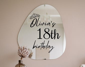 Custom Wedding Welcome Sign | 18th birthday | Mirror Wedding Sign | Welcome Sign | Mirror Decals | Vinyl Lettering | Wedding Signage