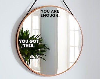 Positive Mirror Decals | Affirmations | Mirror Affirmation Decals | Positive Stickers for Daily Inspiration | Gift for Her | Gift for Him