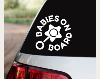 Babies on Board Car Decal | Safety with Love | Cute Infant Onboard Window Sticker | Parenting Gift