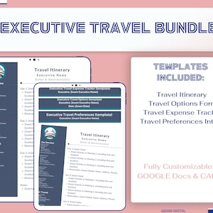 Pacote de modelos de viagens executivas | Download instantâneo | Totalmente personalizável no CANVA