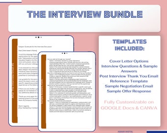 The Interview Bundle  |  Fully Customizable on CANVA and GOOGLE Docs