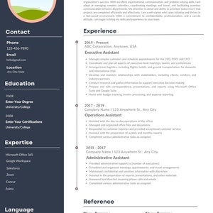 May include: A black and white resume with the name First Last at the top. The resume lists work experience, education, skills, and contact information.