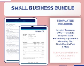 Small Business Bundle   |   Instant Download   |  Fully Customizable GOOGLE Docs & CANVA