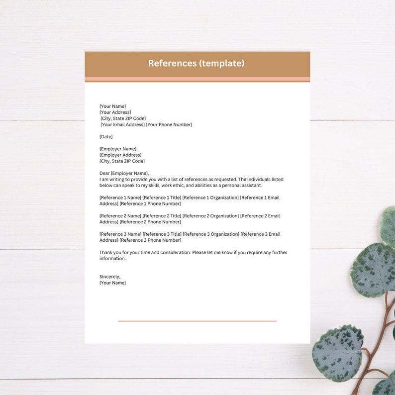 Pode incluir: Um modelo de carta de refer&ecirc;ncia. A carta inclui espa&ccedil;os para preencher o seu nome, endere&ccedil;o, e-mail, n&uacute;mero de telefone, data, nome do empregador, endere&ccedil;o do empregador e os nomes, cargos, organiza&ccedil;&otilde;es, endere&ccedil;os de e-mail e n&uacute;meros de telefone de tr&ecirc;s refer&ecirc;ncias.