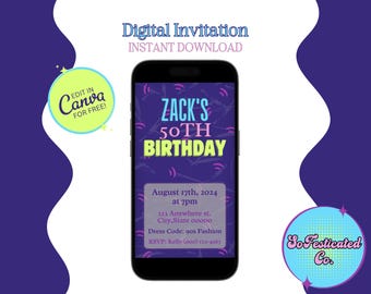 90s Theme Birthday Evite | Saved by the Bell Invitation (Digital)
