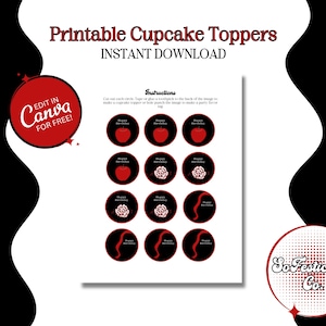 Twilight cupcake toppers | Twilight book set cupcake decorations | Twilight party custom cake toppers | Twilight series birthday decorations