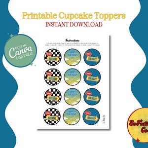 Warped tour birthday | cupcake toppers | Warped tour | cupcake decorations | Pop-punk | custom cake toppers
