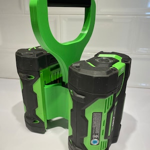 EGO 56V Battery Carrier 2.0 - 3D Printed Dual Battery Holder with Large Handle l Fits all 56V EGO Batteries